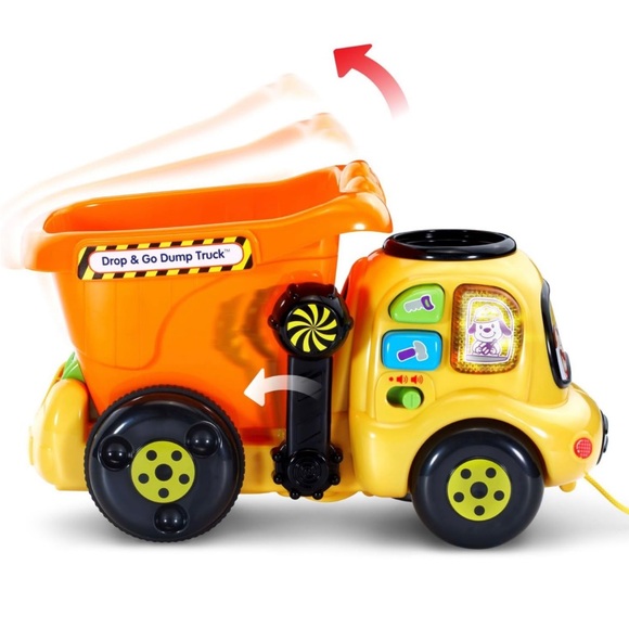 VTech Drop and Go Dump Truck Amazon Exclusive,Orange - Picture 2 of 4